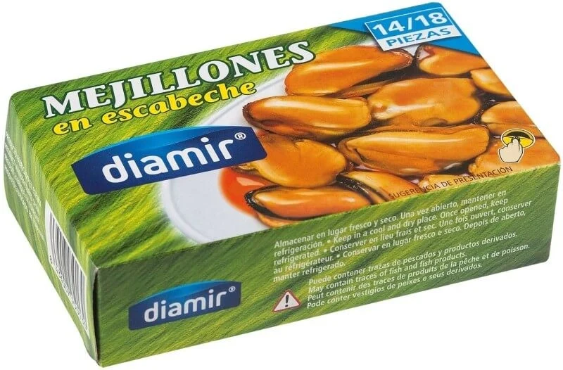 Diamir Mejillones en Escabeche 120g (14/18 piezas)
