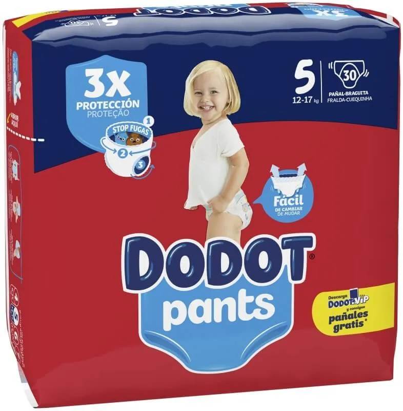 Dodot Pants Pañal-Braguita Talla 5 12-17 kg 30U