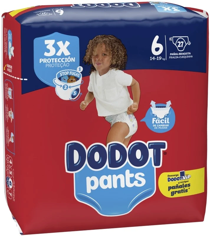 Dodot Pants Talla 6 (14-19 kg) 27 Unidades