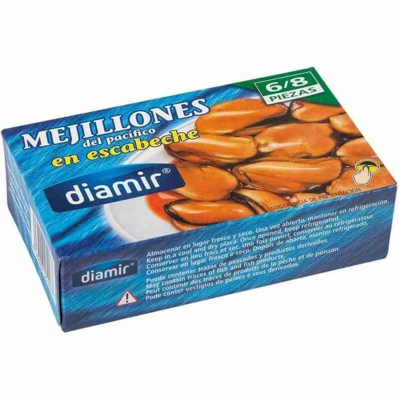 Diamir Mejillón En Escabeche 68 Peso Neto 115 Gr Peso Escurrido 69 Gr