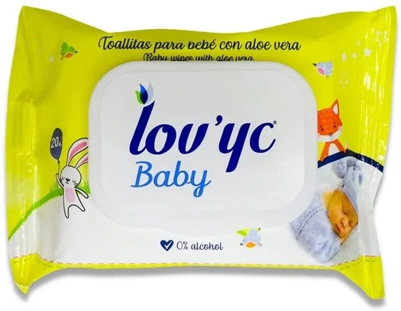 Lov'YC Baby Toallitas para Bebé con Aloe Vera