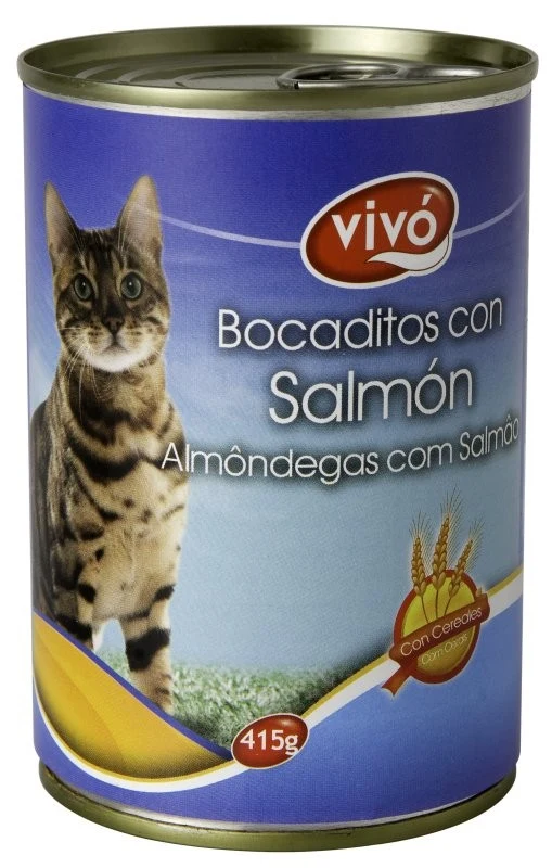 Vivó Bocaditos con Salmón para Gato 415G
