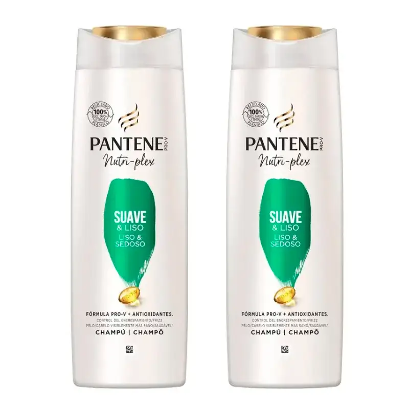 Pantene Nutri Plex Smooth & Sleek Shampoo , Pack 2 x 385Ml