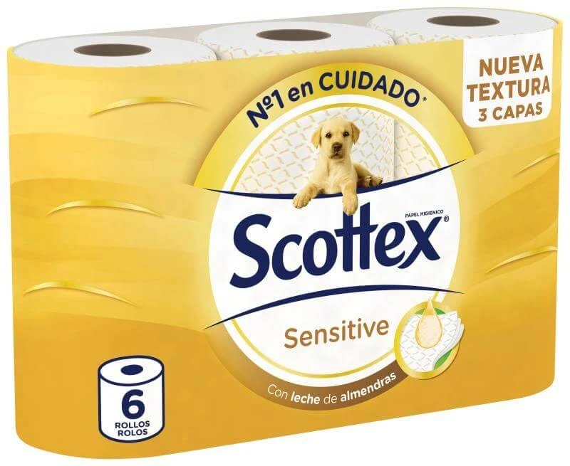 Scottex Papel Higiénico Sensitive 6 Rollos