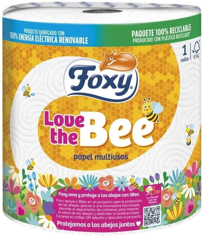 Foxy Love the Bee Papel Multiusos 1 Rollo