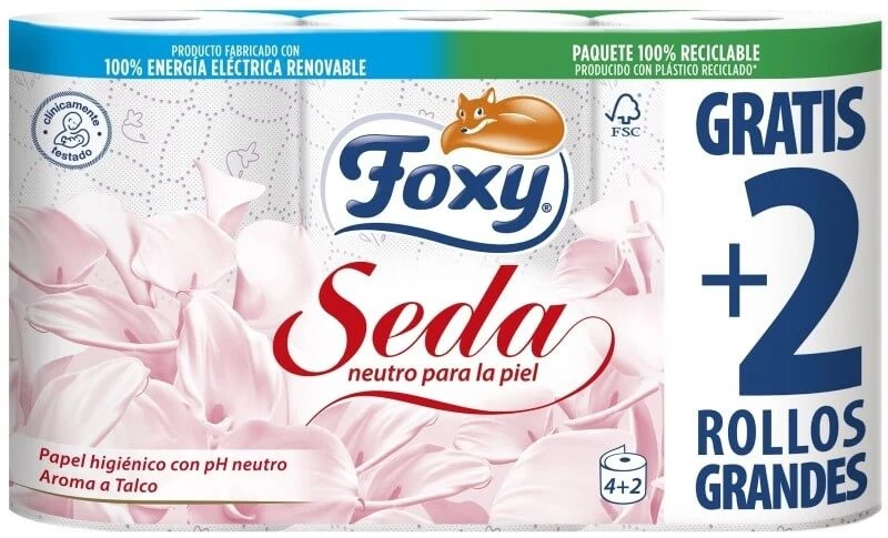 Foxy Seda Papel Higiénico 6 Rollos