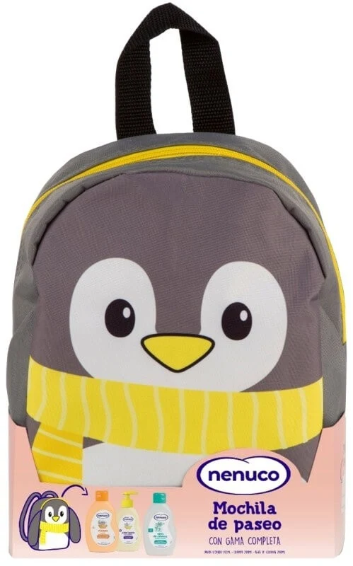 Nenuco Mochila Pingüino Estuche de Paseo 3 Uds