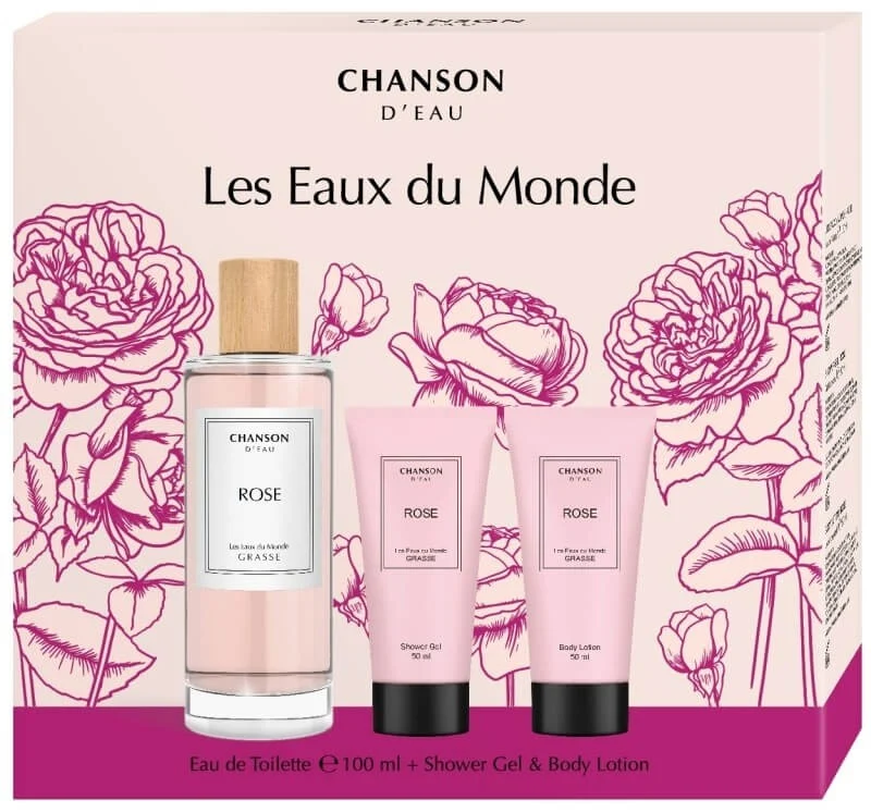 Chanson Estuche Les Eaux du Monde Rose 100Ml + Ge + Bo