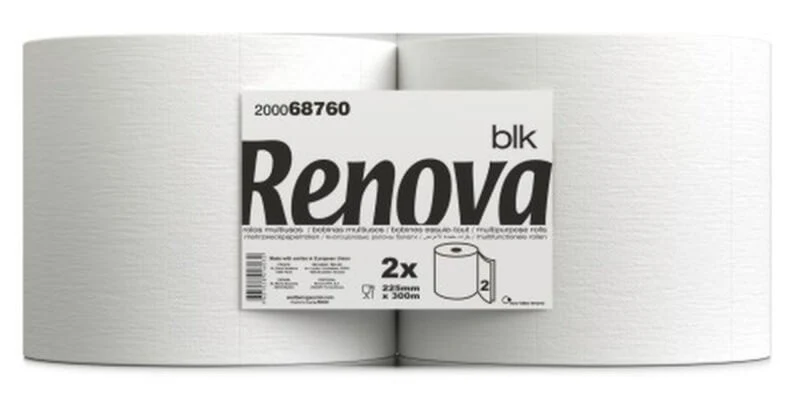 Renova Celulosa Multiusos Papel de Cocina 300 m Pack de 2 Unidades