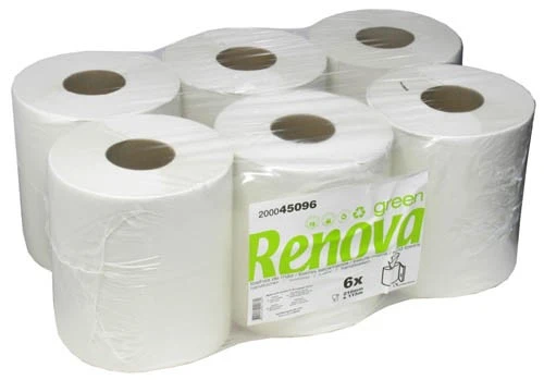 Renova Secaman Papel Secamanos 2 Capas 115 metros Pack de 6 Unidades