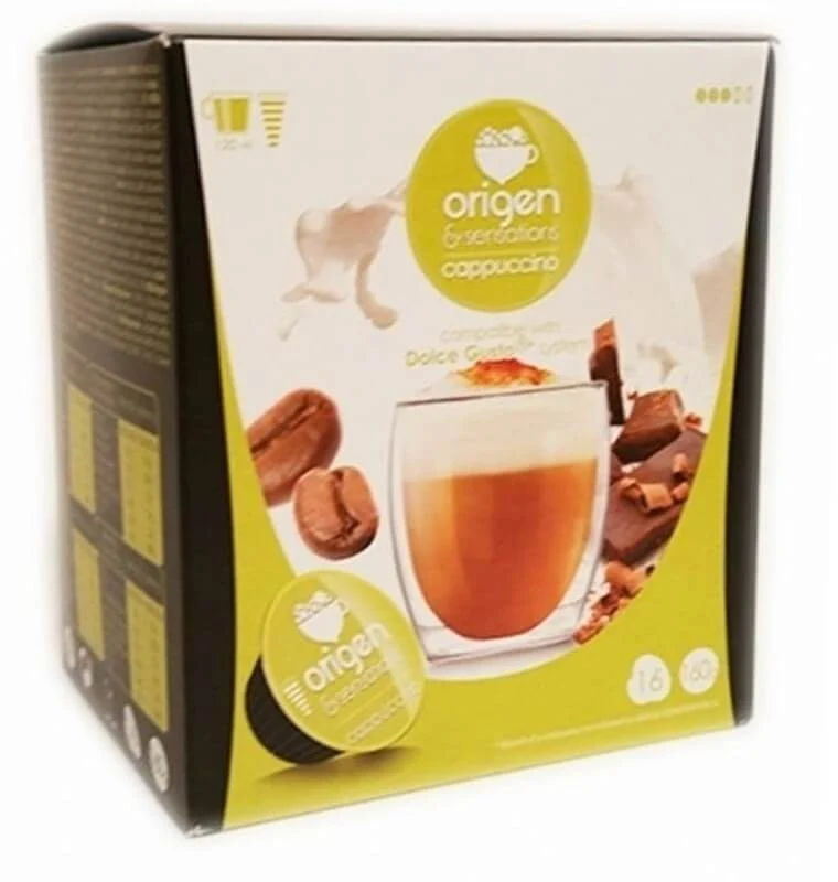 Origen & Sensations Cappuccino Cápsulas de Café 16 Unidades