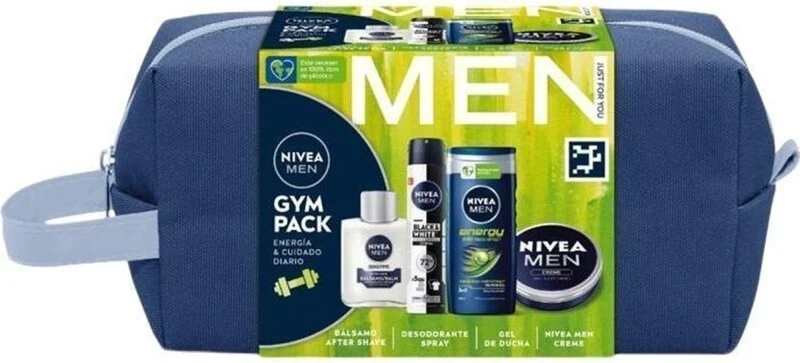 Nivea Men Gym Pack Neceser de Cuidado Personal Set 4 Piezas