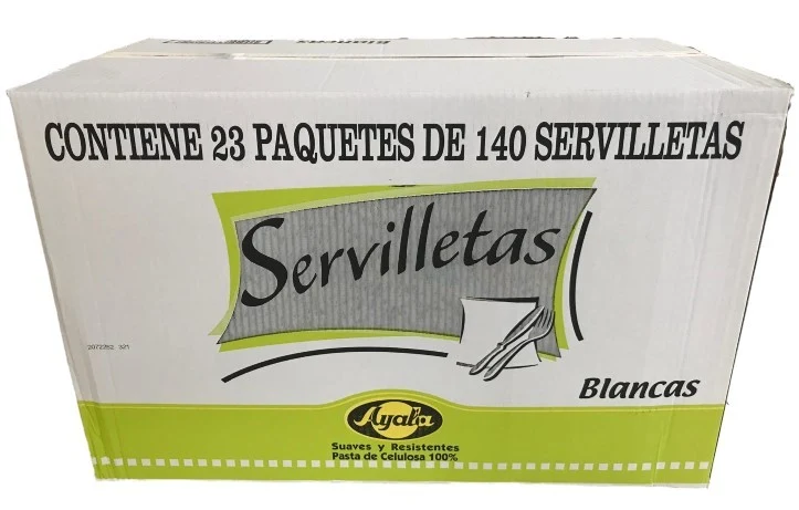 Ayala Servilletas Blancas Caja Pack 23x140U – Total 3220U