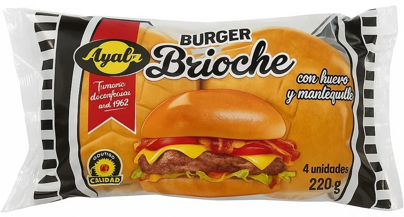 Ayala Burger Brioche con Huevo y Mantequilla 4U 220G