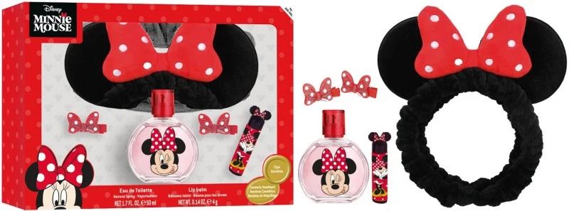 Disney Minnie Mouse Estuche Eau de Toilette 50 ml + Diadema + Bálsamo Labial 4 g + Horquillas