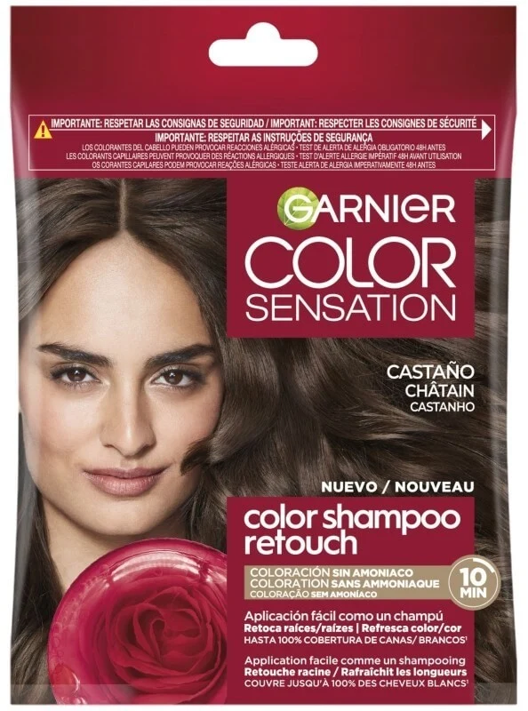 Garnier Color Sensation Color Shampoo Retouch 4.0 Champú Colorante Retoque de Raíces Castaño 40 ml