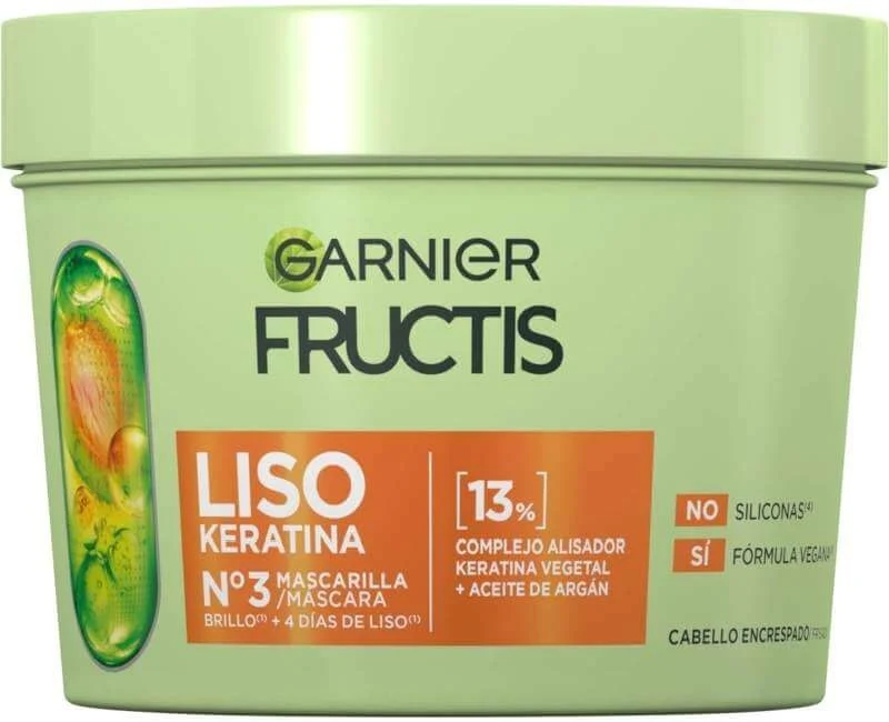 Garnier Fructis Liso Keratina Mascarilla Capilar 370 ml