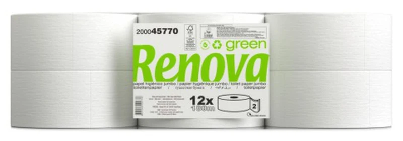Renova Green Jumbo Papel Higiénico 180M 12U