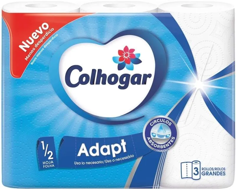 Colhogar Adapt Papel de Cocina 3 rollos