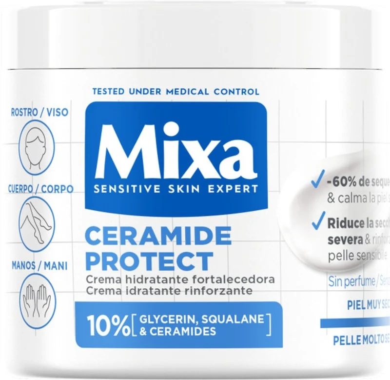 Mixa Ceramide Protect Crema Hidratante Fortalecedora 400 ml