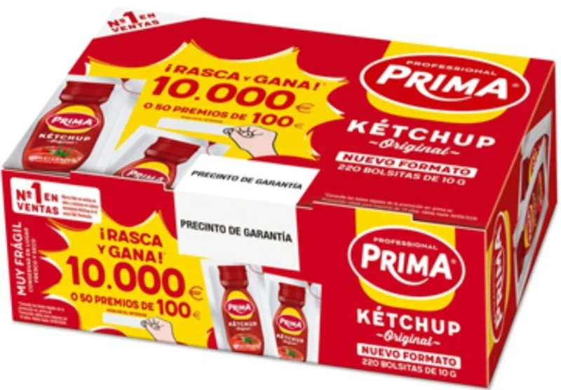 Prima Ketchup Original Caja 220 Bolsitas de 10G