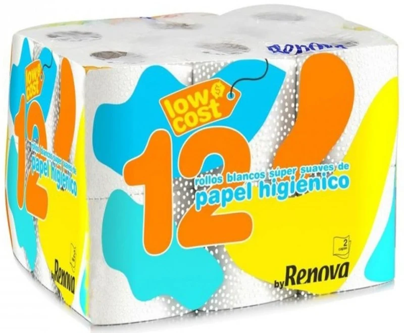 Renova Low Cost Papel Higiénico 2 Capas 12 Rollos