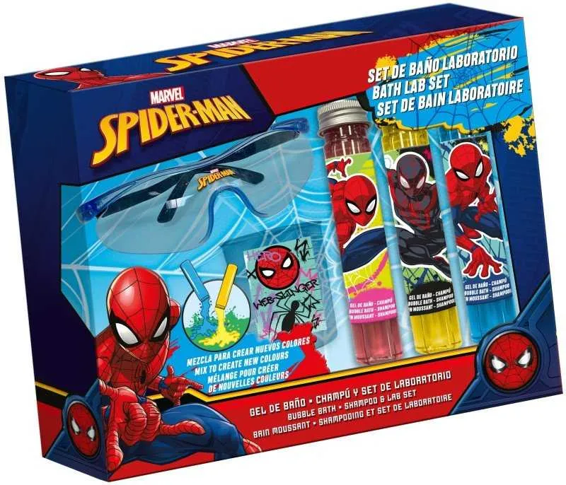 Marvel Spiderman Set de Baño Laboratorio Gel y Champú