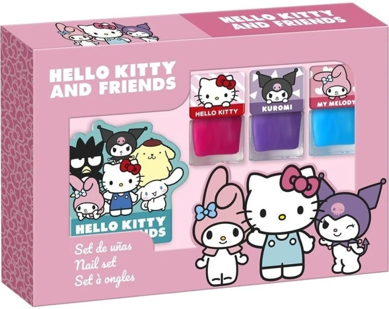 Hello Kitty and Friends Set de Uñas 3 piezas