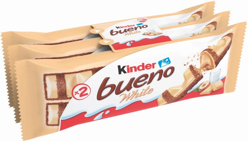 Kinder Bueno White Barritas de Chocolate Blanco Pack de 3 x 39g