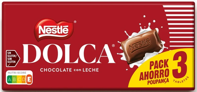 Nestlé Dolca Chocolate con Leche 3 x 100 g