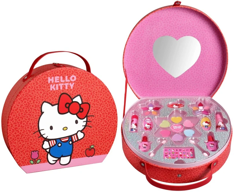 Hello Kitty Maletín Redondo Maquillaje Infantil Lote