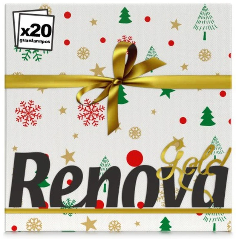Renova Gold Servilletas de Navidad 40x40 cm 20 uds