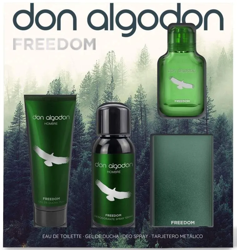 Don Algodon Freedom Estuche de Perfume Hombre 4 Piezas