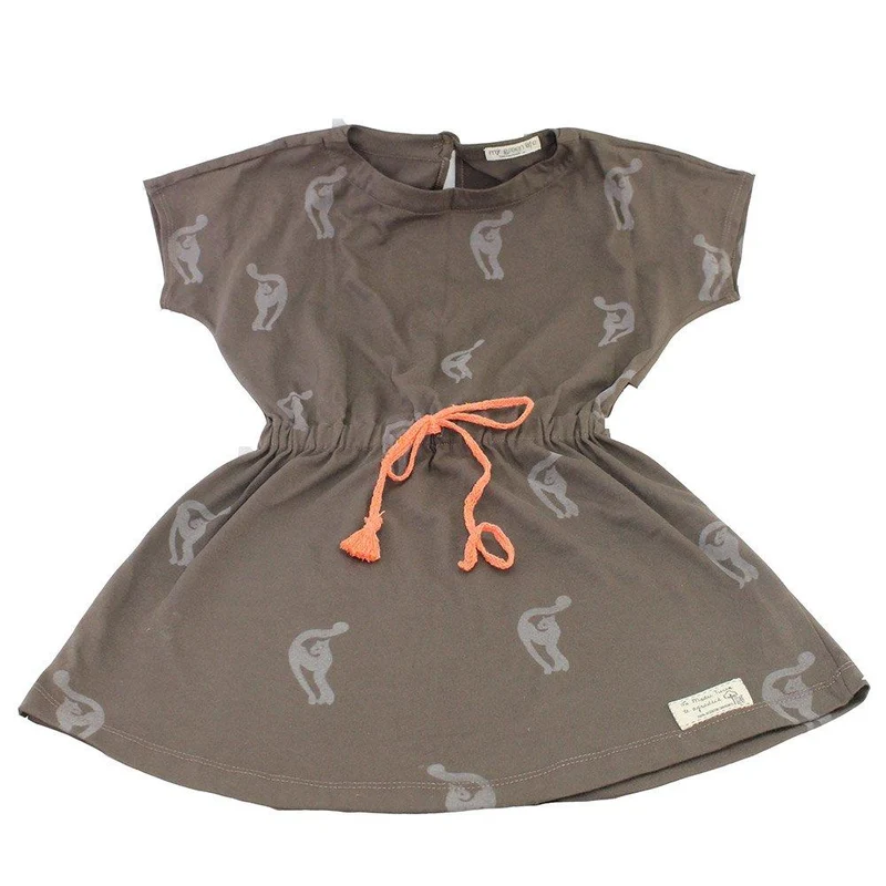 vestido gatas cafe talla 6 m