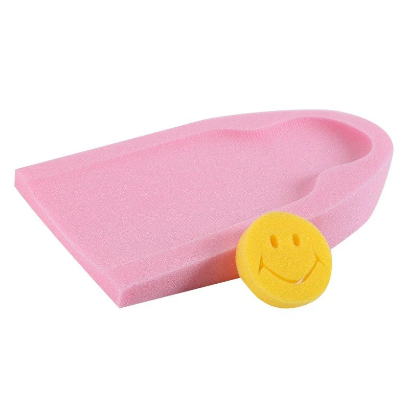 banera bebe inclinada anti reflujo rosado