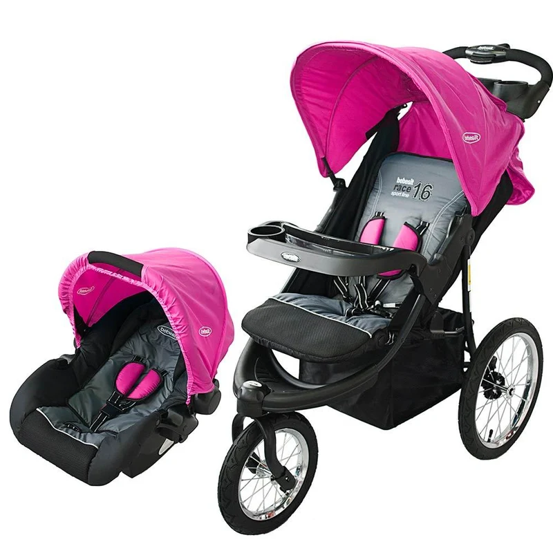 travel system jogger kiddo 4 en 1 rosado