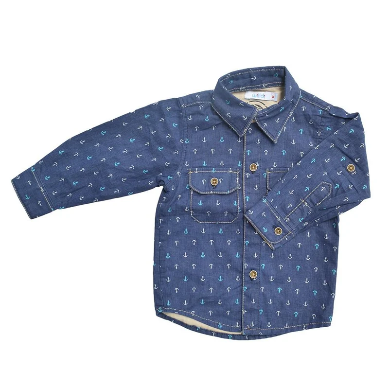 camisa ancla blanco azul 3m