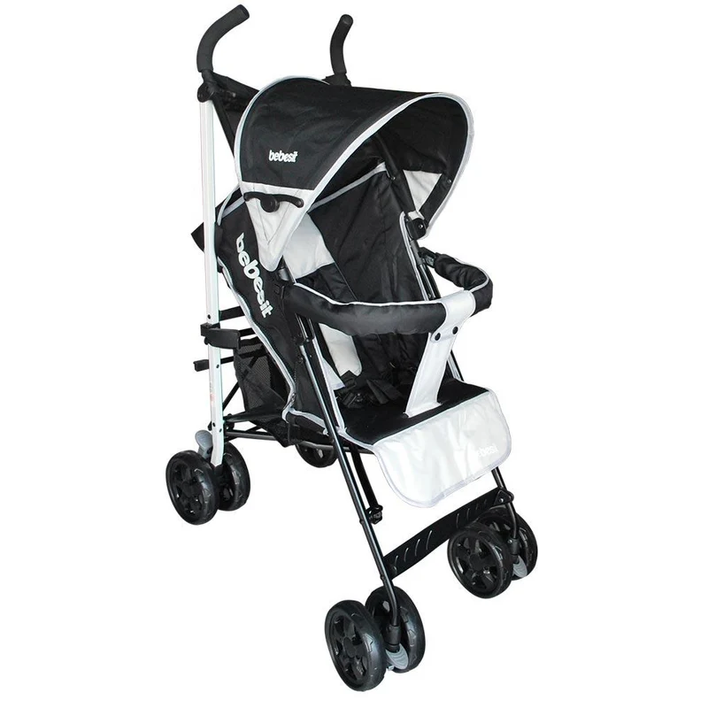 coche paseador clap black and grey