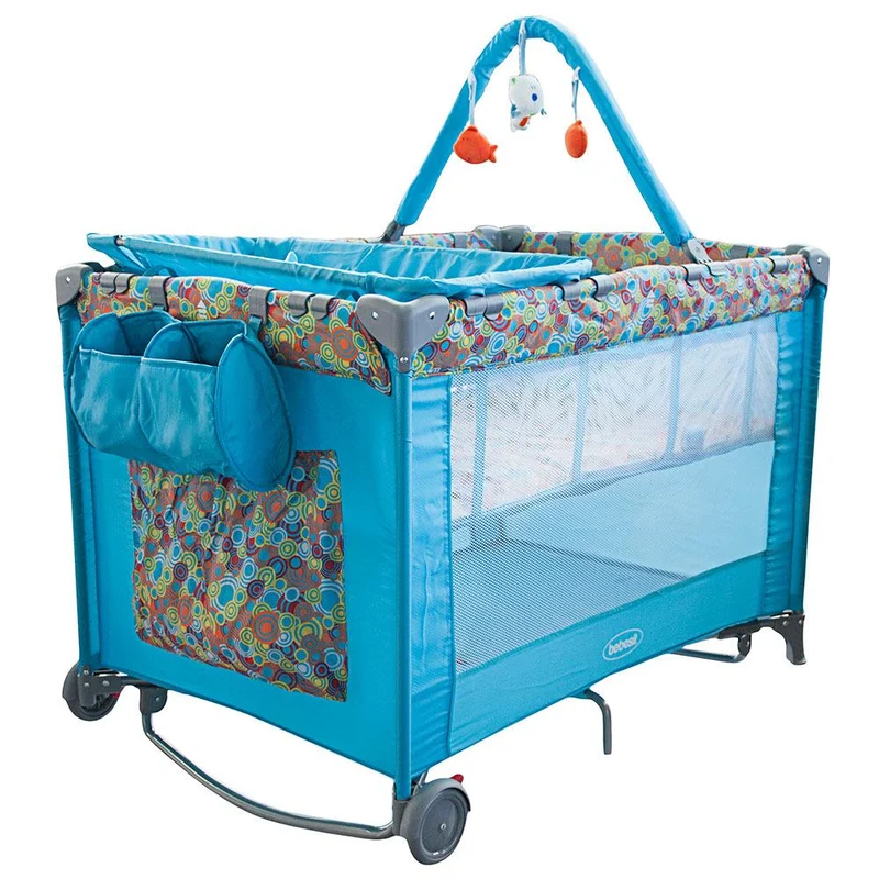 cuna corral magic blue