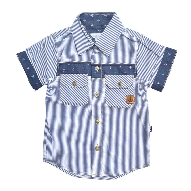 camisa fire anclas azul 24m