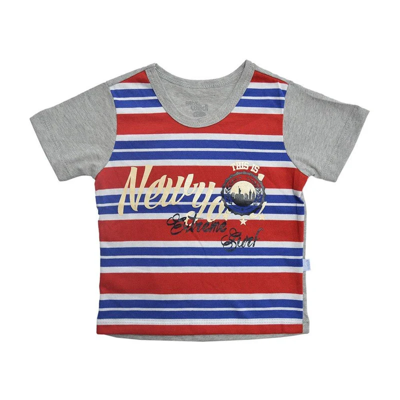 camiseta gris rayas new york 6m