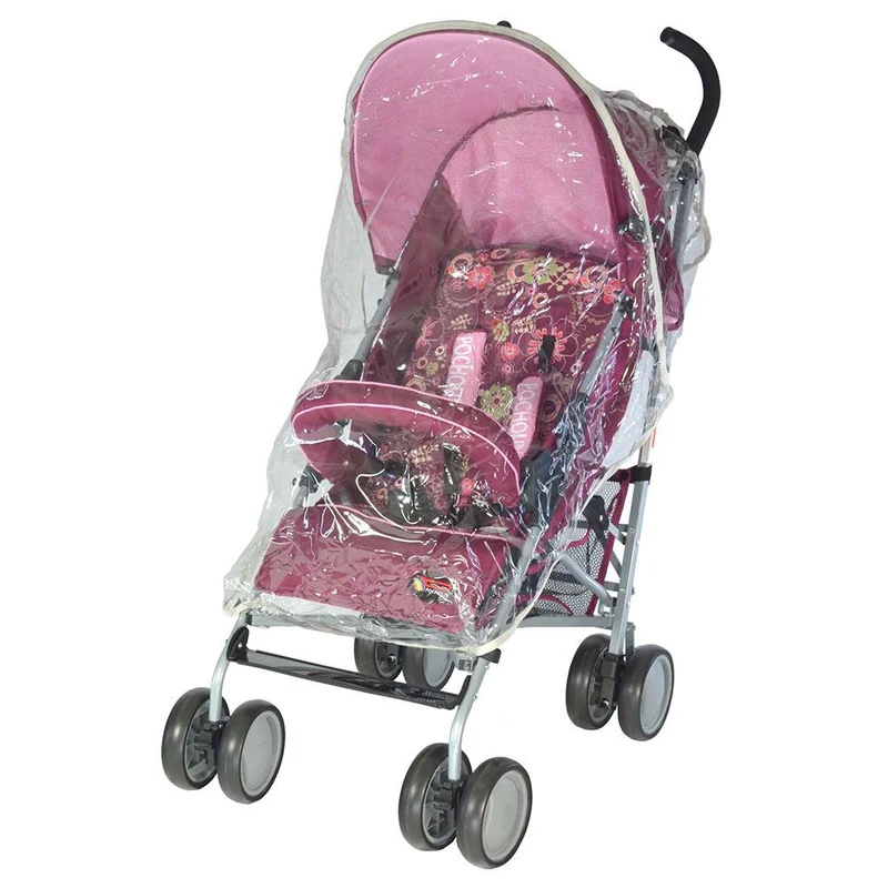 coche paseador con porta bebe vino tinto flores