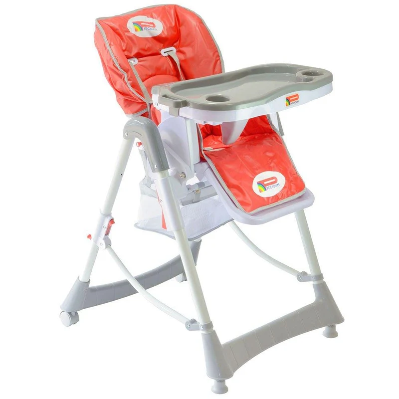 silla de comer roja