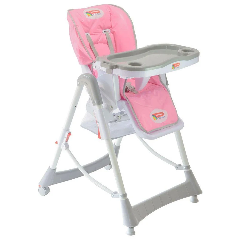 silla de comer rosada