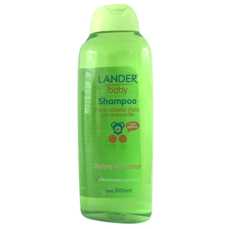 shampoo para cabellos claros con manzanilla lander baby x800ml