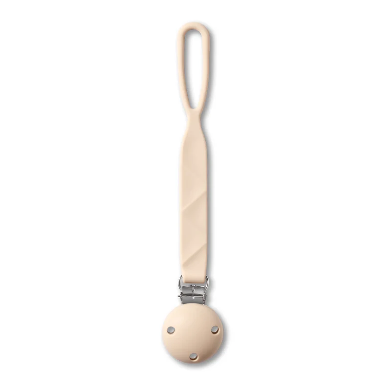 Cadena Portachupetes De Silicona Beige
