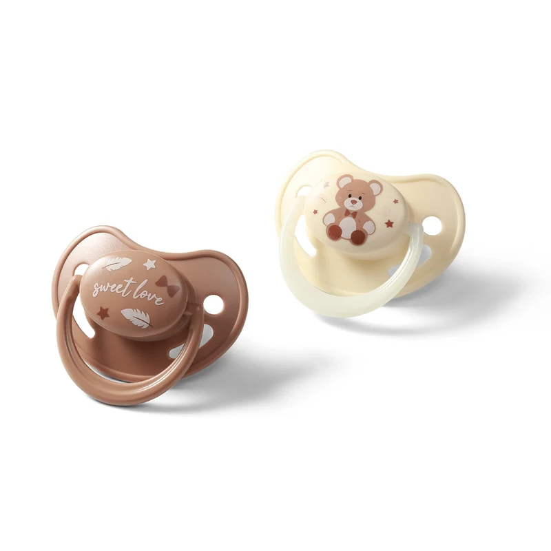 Chupetes Tetina Anatómica De Silicona 0-6 Meses Beige