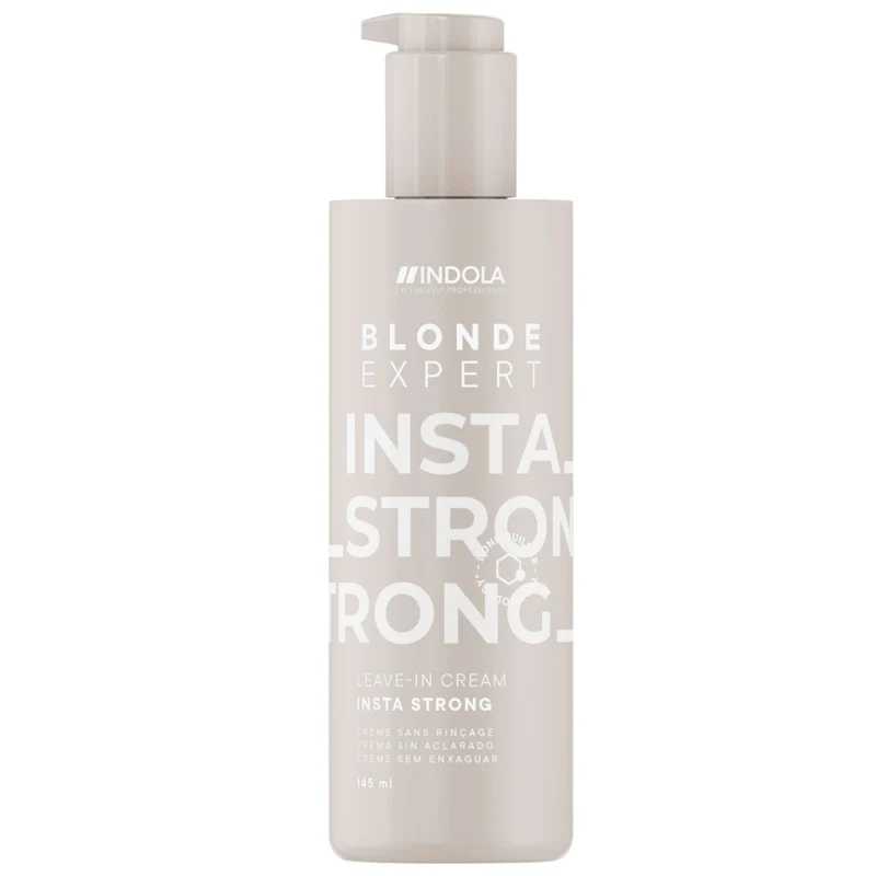 Indola Instastrong Crema Reparadora Sin Aclarado Profesional Para Cabello Rubio 145ml