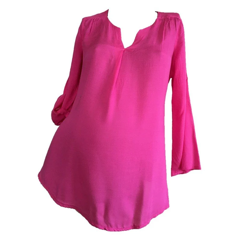 blusa silueta amplia fucsia 12