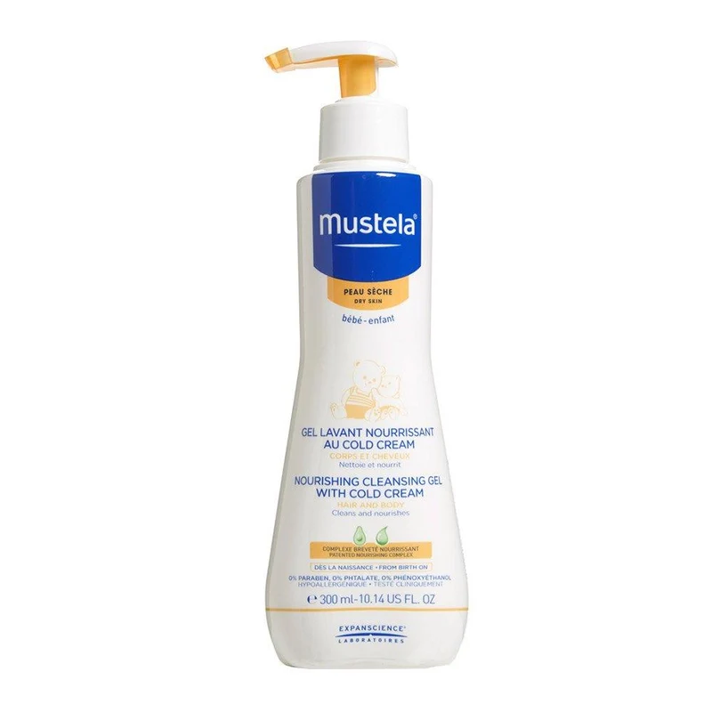 mustela cleansing gel with cold cream nutri protective de 300ml
